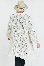 Load image into Gallery viewer, Textured Long Sleeve Long Cardigan
