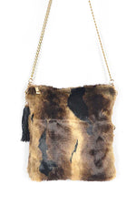 Load image into Gallery viewer, Tiger Print Fur Foldable Clutch
