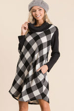 Load image into Gallery viewer, Buffalo Plaid Tartan Swing Dress
