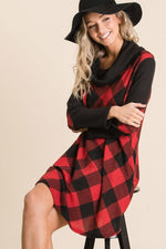 Load image into Gallery viewer, Buffalo Plaid Tartan Swing Dress
