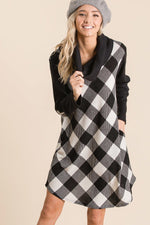 Load image into Gallery viewer, Buffalo Plaid Tartan Swing Dress
