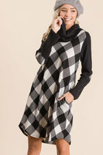 Load image into Gallery viewer, Buffalo Plaid Tartan Swing Dress
