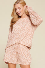 Load image into Gallery viewer, Leopard Printed Knit Loungewear Set
