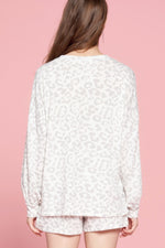 Load image into Gallery viewer, Leopard Printed Knit Loungewear Set
