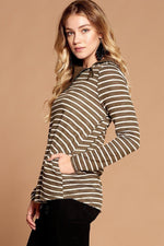 Load image into Gallery viewer, Striped Loose-fit Knit Sweater
