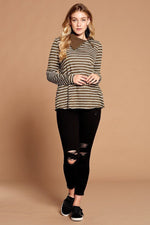 Load image into Gallery viewer, Striped Loose-fit Knit Sweater
