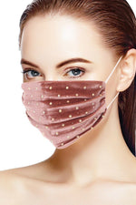 Load image into Gallery viewer, 3d Shiny Iridescent Rhinestone Velvet Fashion Face Mask
