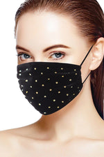 Load image into Gallery viewer, 3d Shiny Iridescent Rhinestone Velvet Fashion Face Mask
