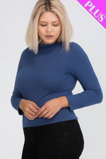 Load image into Gallery viewer, Plus Size Mock Neck Solid Top
