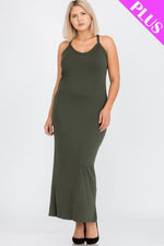 Load image into Gallery viewer, Plus Size Racer Back Maxi Dress
