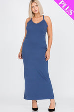 Load image into Gallery viewer, Plus Size Racer Back Maxi Dress
