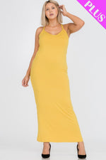 Load image into Gallery viewer, Plus Size Racer Back Maxi Dress
