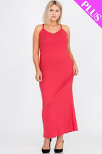 Load image into Gallery viewer, Plus Size Racer Back Maxi Dress
