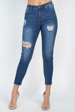 Load image into Gallery viewer, 5 Pocket Capri Denim Jeans
