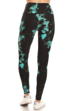 Load image into Gallery viewer, 5-inch Long Yoga Style Banded Lined Tie Dye Printed Knit Legging With High Waist
