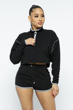 Load image into Gallery viewer, Sporty Crop Top Sporty High-waist Shorts Set
