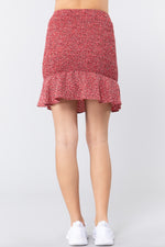 Load image into Gallery viewer, Smocked Ruffle Print Mini Skirt
