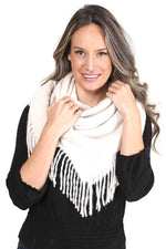 Load image into Gallery viewer, Solid Color Blanket Scarf With Fringes
