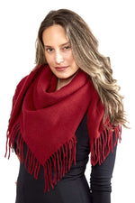 Load image into Gallery viewer, Solid Color Blanket Scarf With Fringes
