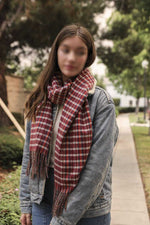 Load image into Gallery viewer, Tartan Woven Tasself Scarf
