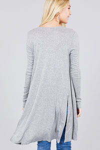 Side Slit Tunic Cardigan