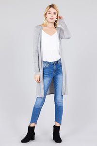 Side Slit Tunic Cardigan