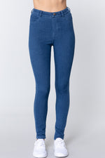 Load image into Gallery viewer, Knit Denim Jeggings
