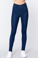 Load image into Gallery viewer, Knit Denim Jeggings
