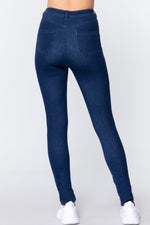 Load image into Gallery viewer, Knit Denim Jeggings
