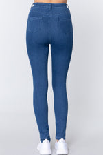 Load image into Gallery viewer, Knit Denim Jeggings
