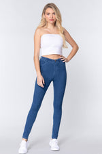 Load image into Gallery viewer, Knit Denim Jeggings
