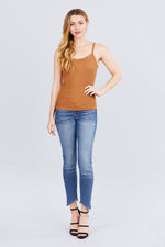 Load image into Gallery viewer, Lace Trim Rib Cami Knit Top
