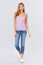 Load image into Gallery viewer, Lace Trim Rib Cami Knit Top
