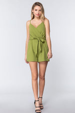 Load image into Gallery viewer, V-neck Cami Belted Romper
