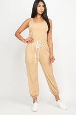 Load image into Gallery viewer, Elasticized Waist Jogger Jumpsuit
