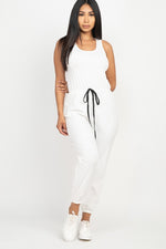 Load image into Gallery viewer, Elasticized Waist Jogger Jumpsuit
