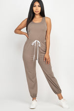 Load image into Gallery viewer, Elasticized Waist Jogger Jumpsuit
