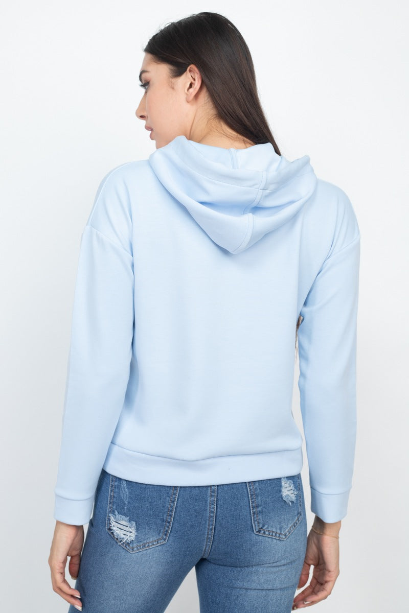 Self-tie Drawstrings Hoodie