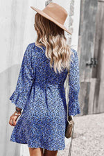 Load image into Gallery viewer, Floral Flare Sleeve Wrap Dress
