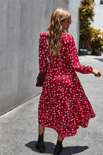 Load image into Gallery viewer, Multicolor Polka Dot Square Neck Dress
