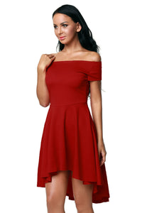 Burgundy All The Rage Skater Dress