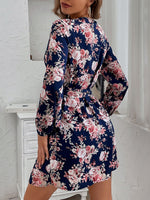 Load image into Gallery viewer, Floral Print Wrap Robe
