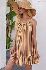 Load image into Gallery viewer, Striped Ruffle Hem Dress
