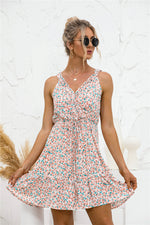 Load image into Gallery viewer, Floral V Neck Hammock Dress
