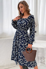 Load image into Gallery viewer, Floral Long Sleeve Midi Dress
