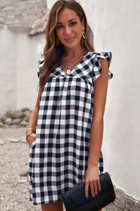 Plaid Ruffle Babydoll Dress