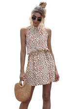 Load image into Gallery viewer, Printed Sleeveless Halter Dress
