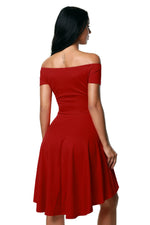 Load image into Gallery viewer, Burgundy All The Rage Skater Dress
