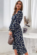 Load image into Gallery viewer, Floral Long Sleeve Midi Dress
