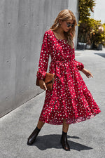 Load image into Gallery viewer, Multicolor Polka Dot Square Neck Dress
